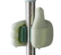 Generisch Mop Holder, Optimal Storage for Brooms and Wipers, Drill-Free Storage Rack, Space-Saving Household Organisation for Kitchen, Bathroom, Laundry Room