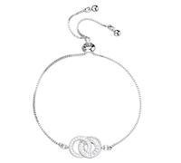 Generisch Mother Daughter Bracelets, Adjustable Brass Jewellery - Double Ring Forever Interwoven Daughter Bracelet for Grandma Teenager Girls Family Birthday Party Festival, Siehe Beschreibung