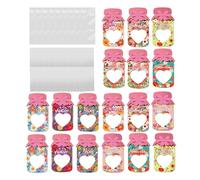 Generisch Mother's Day Card with Candy Holder, Pack of 18 Storage Postcards with Candy Bags - Hollow Heart Pattern Glass Shape Mother's Day Greeting Cards - For Greeting Cards, Thank Yous, Parties and