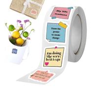 Generisch Motivational Stickers | 500 Pieces School Reward Stickers | Funny Quote Decals Roll | for Kids Students Classroom Home Homework Completion Academic Achievement Journaling