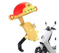 Generisch Motorcycle Mobile Phone Holder, Motorcycle Mobile Phone Holder, Waterproof Handlebar Phone Holder Stand, God of Happiness Hat Sun Protection Rain Cover Phone Clip for Bike, Scooter, Electric