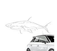 Generisch Motorcycle Sticker - Sea Creature Decal - Rainproof Fish Sticker for Use on Laptop Truck Motorcycle Wall Glossy White
