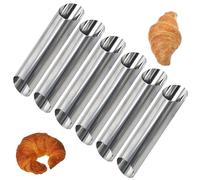Generisch Mould Roll Mold | 6 Pieces Roll Baking Mould Stainless Steel Tube Horn Molding Tool Beginner Friendly Cream Horn Pastry Molds for Cafes Kitchen