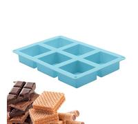 Generisch Moulds for Chocolate, 6-Way Square Candy Moulds, Silicone, Baking Tools, Non-Stick Cube Ice Maker, Craft Supplies for Cupcake, Fondant, Resin, Plaster, Decoration