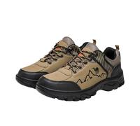 Generisch Mountain Shoes Men's Trainers Warm Non-Slip Solid Comfortable Hiking Shoes Plain Soft Sole Cushioning Sports Shoes Outdoor Hiking Mountain Sports Walking Shoes with Laces, 38-43 EU, brown, 8