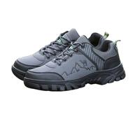 Generisch Mountain Shoes Men's Trainers Warm Non-Slip Solid Comfortable Hiking Shoes Plain Soft Sole Cushioning Sports Shoes Outdoor Hiking Mountain Sports Walking Shoes with Laces, 38-43 EU, gray, 6