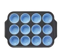 Generisch Muffin Mould - 12 Cavities, Non-Stick, Simple, Portable Silicone Mould - Cupcake Baking Mould for Oven and Microwave Food Kitchen Dining Room Home Table Women Men Family
