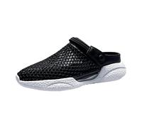 Generisch Mules Men's Wide Feet, Slippers Women's Closed Orthopaedic Clogs Breathable Barefoot Sandals Slip On Casual Shoes Arch Support Summer Shoes Leisure Garden Shoes, black, 10 UK