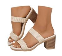 Generisch Mules Women's Sandals Thick Sole Slip-On Sandals Open Strap Sandals Wide H Sandals Leisure Beach Dance Shoes Toe Sandals Fish Mouth Outdoor Sandals