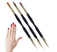 Generisch Nail Polish Brush - Acrylic - End Art Brush for Nails - 3 Pieces End Pen Pins Brush Professional Nail Lining Brush Dots