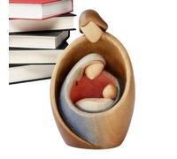 Generisch Nativity Figurines - Nativity Sculpture | Resin Statue Nativity Sculpture | Carved Wood Look, Nativity Scene Holy Family | For Bookshelves, Children's Room, Living Room, Table