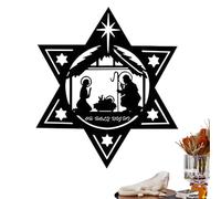 Generisch Nativity Scene Metal Sign, Metal Nativity Scene - Nativity Set Wall Art Silhouette - Exquisite Iron Wall Art with Holy Family Nativity Scene for Home