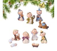 Generisch Nativity Set Figures, 11 Pieces Christmas Nativity Scene Jesus Nativity Set Decoration, Decoration for Home, Table, Cabinet, Table Decoration for Home, Bedroom, Office, Entrance Area