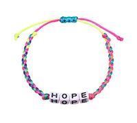 Generisch Natural Message Mm Jewelry Hand Knitted Bracelet Words Letter Positive Bracelets Bangle Beaded Natural Jewelry, one size, Plastic