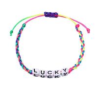 Generisch Natural Message Mm Jewelry Hand Knitted Bracelet Words Letter Positive Bracelets Bangle Beaded Natural Jewelry, one size, Plastic