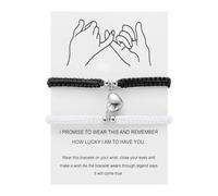 Generisch Navy Blue Women's Shirt Matching Mutual Attraction Couple Bracelets His And Hers Adjustable 8 Love Heart Bracelet Jewelry Sisters Bracelet, one size, Metal, No Gemstone