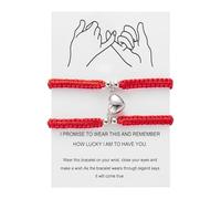 Generisch Navy Blue Women's Shirt Matching Mutual Attraction Couple Bracelets His And Hers Adjustable 8 Love Heart Bracelet Jewelry Sisters Bracelet, one size, Metal, No Gemstone