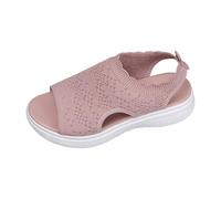 Generisch New Arrivals 2026 Breathable Slip On Open Toe Sandals Casual Hollow Pattern Design Comfortable Lightweight Summer Shoes, pink, 8.5 UK