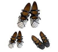 Generisch New Arrivals 2026 Lightweight Polka Dot Mary Jane Summer Shoes with T-Strap - Elegant, Lace Casual Shoes for All Day, beige, 7 UK