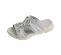 Generisch New Arrivals 2026 Plain Slip On Thong Sandals Fashion Comfortable Flat Summer Shoes, gray, 9.5 UK