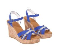 Generisch New Arrivals 2026 Rhinestone Ankle Strap Open Toe Summer Casual Shoes Platform Sandals, blue, 9 UK