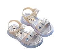Generisch New Arrivals 2027 Lightweight Hollow Children's Sandals with Bow, Comfortable, Soft Sole, Suitable for Indoors and Outdoors, Beach Much More for Girls, White (white 4), 13 UK Child
