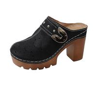 Generisch New Arrivals Summer Fashion Thick Sole Slippers Heavy Duty Hollow Pattern Comfortable Breathable - Casual Beach Sandals, black, 7 UK