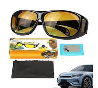 Generisch Night Glasses for Driving, Safety Sunglasses with Wind Protection, Anti-Glare Night Driving Glasses - For Men and Women Seniors In Sand Rain Fog Twilight Walking Cycling