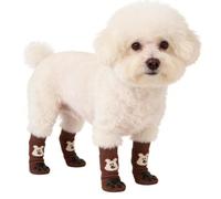 Generisch Non-Slip Dog Socks Adjustable Fixing Straps