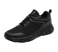 Generisch Non-Slip Trainers, Men's Mesh Casual Sports Shoes, Fashion Summer Sports Shoes, Slip On Plain Running Breathable Trainers, Men's Waterproof Lightweight Comfortable Flat Trainers, black, 7 UK