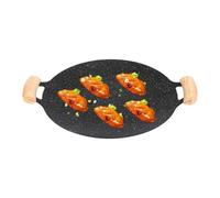 Generisch Non-Stick Korean Round Grill with Handles | Grill for indoor and outdoor grilling, barbecue, camping grill plate