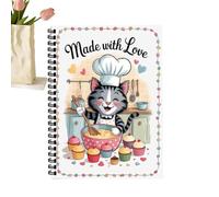 Generisch Notebook for Entering Recipes, Empty Meal Journal with Spiral Bound, Family Recipe Notebook - for Baking, Cooking, Home, Kitchen, Apartment, Student Dorm and Restaurant