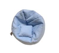 Generisch Novelties Suitable for 17 cm Doll Sofa (with Cushion), Soft Lazy Dollhouse Sofa, Cute Furniture Decoration for Dollhouse Sofa Accessories for Exhibition or (Light Blue, 10 cm)
