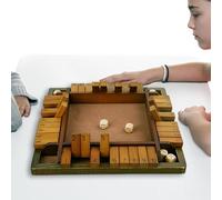 Generisch Numbers Game | Shut The Box Wooden Cube Board Classic Math Skill Toy | Interactive Parent-Child Game for Home, Party, Bar, Family Evening, Learning and Leisure