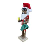 Generisch Nutcracker Figures - African Santa Claus Traditional Nutcracker | Wooden Festive Collectibles, For Holiday Party Dining Table Kitchen Living Room Bedroom