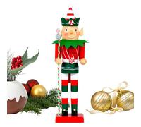 Generisch Nutcracker Figures - Christmas Nutcracker Decoration - Wooden Collectibles 38 cm for the Holiday Party as a Table Centre for Mantle and for Bookshelf