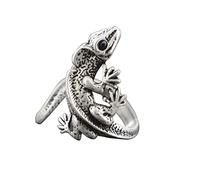 Generisch O Rings 28 mm Adjustable Ring Open, Creative Lizard Ring, Ring Rings for Curtain Rods, Silver, Einheitsgröße, Metal