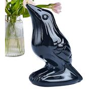 Generisch Obsidian Crow Ornament - Black Obsidian Raven Figure | Natural Stone Black Obsidian Raven Figure | Decorative Bird Collectable for Living Room, Desk Display