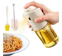 Generisch Oil Spray Bottle for Kitchen, 230 ml, Leak-Proof, Food-Safe, Transparent Spray Bottle with Brush, Olive Oil Dispenser Bottle, for Salad Dressings, Baking, Roasting, Grilling, Cocktail