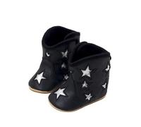 Generisch Oktoberfest Western Boots Cowboy Bootie Soft Sole Non-Slip Crib Shoes for Baby Toddler Girls Boys Newborn Fleece Baby, black, 3.5/4.5 UK Child