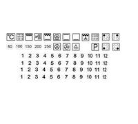 Generisch One Set Cooker Sticker E Hob Lettering Oven Cooking Switch Sign Symbols (R74) (Black Symbols, White Background, 0.5 x 0.5 cm)