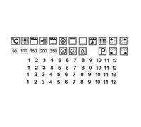 Generisch One Set of Cooker Stickers, E Stove Label, Oven Cooker Switch Sign, Black Symbols on Transparent Background (R74/3) (10 x 10 mm)