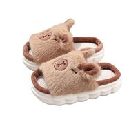 Generisch - Open Toe Slippers Linen Soft Breathable Comfortable Home Shoes for Toddlers as well as Casual Everyday Ideal for Durable Suitable for 4 to 12 Years, brown, 1/1.5 UK