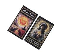 Generisch Oracle Card Deck, Tarot Board Game Set, 10.3 x 6 cm Compact Card Game System with Spiritual Symbolism, Card Set for Beginners, Hobby Design, Everyday Use for Game and Meditation