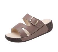 Generisch Orthopaedic Sandals Women's Casual Knitted Platform Roman Sandals Comfortable Hiking Sandals Summer Washable Slingback Slide Sport Soft Comfortable Footbed Summer Shoes, red, 8 UK