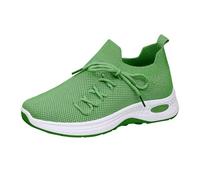 Generisch Orthopaedic Shoes Diabetic Shoes Women's Walking Shoes Lightweight Width H Mesh Breathable Casual Running Shoes Comfortable Outdoor Summer Shoes Trainers Long Standing, Green, 5 UK