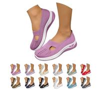 Generisch Orthopaedic Shoes Women's Loafer Summer Mesh Breathable Lightweight Running Shoes Width H Mesh Comfortable Walking Shoes Outdoor Slip On Soft Sole Summer Shoes 34-42 EU, purple, 7 UK