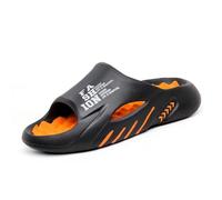 Generisch Orthopaedic Slippers Men's Cloud Slippers Massage Shoes Soft Flip Flops Wide Foot Summer Shoes Open Mules Non-Slip Cloud Shoes, black, 12.5 UK