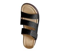 Generisch Orthopaedic Women's Mules, Summer Slides, Comfortable Platform Sandals with Padded Insole, Breathable Summer Shoes for Sensitive Feet, White/Black/Red/Grey, black, 8 UK