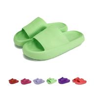 Generisch Orthoslipper Original Women's Men's Pummis Original for Women Cloud Shoes, EVA Non-Slip Bath Slippers, Green 3, 10/10.5 UK